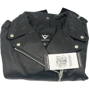 Viking Cycle Classic Cruise Cowhide Motorcycle Leather Biker Jacket for Women